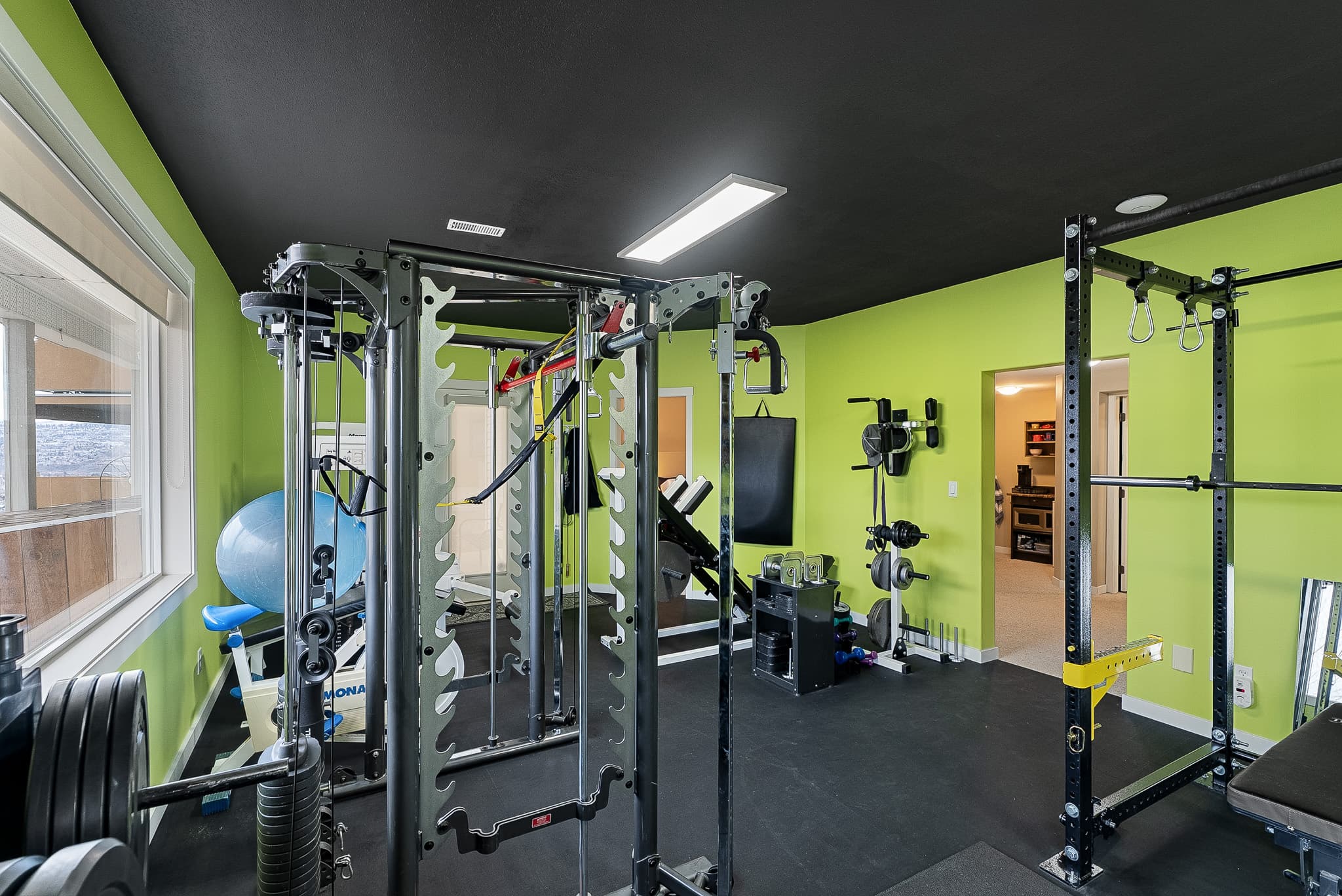407 sq ft room ready for a full home gym setup